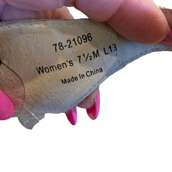 Johnson and Murphy shoes gladiator style suede leather sandal heels size 7.5 - Picture 5 of 8